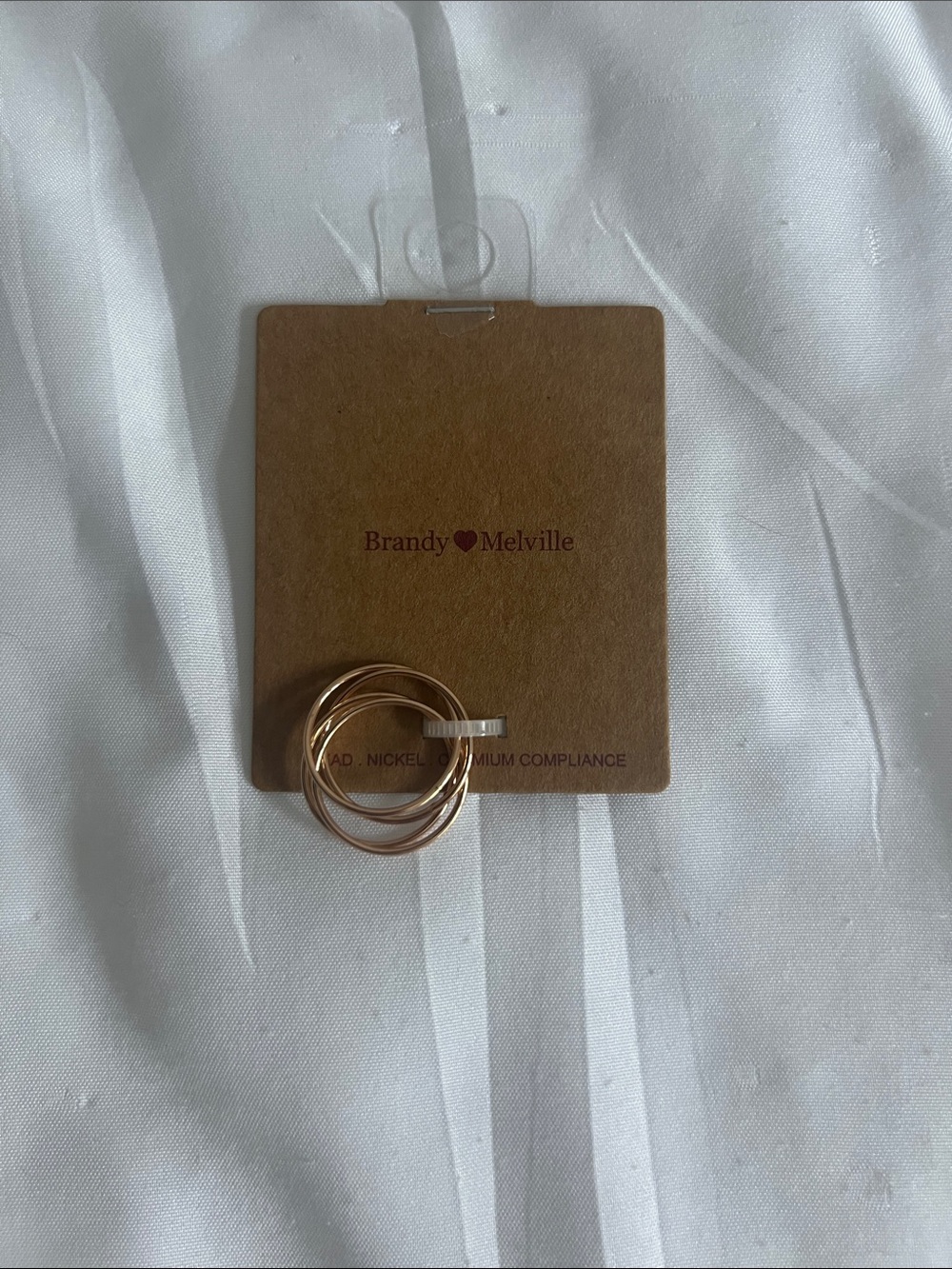 NET! Brandy Melville Gold Interlinked Ring Trio
